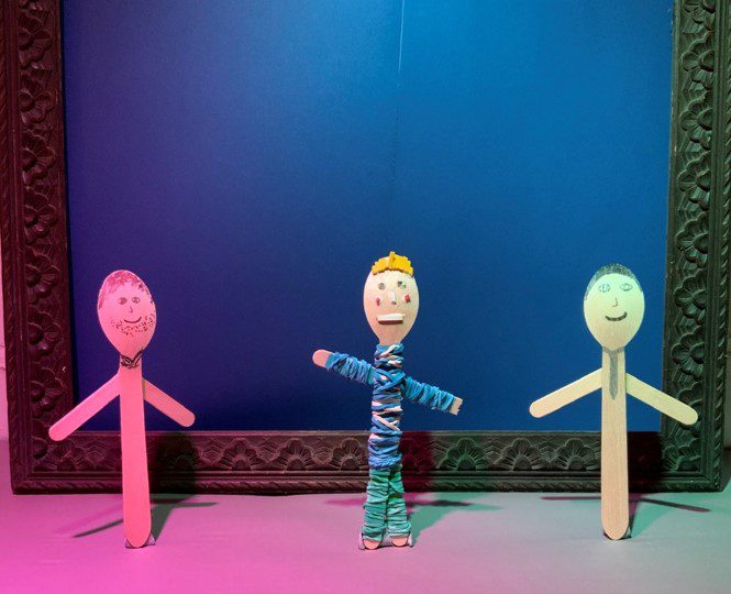 Our drama students get creative with household items for their set