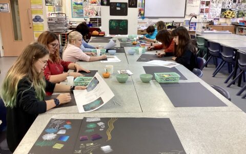 Bring a parent to art class