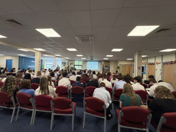 Post 16 transition day students in conference centre