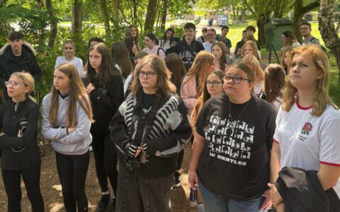 Students visiting Trentham forest