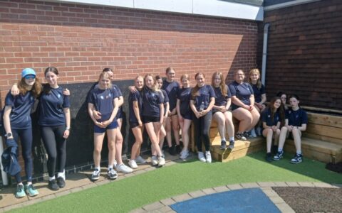 Y9 students at Muskham Primary School sports day