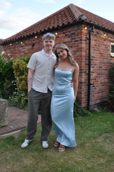 two students at post 16 party