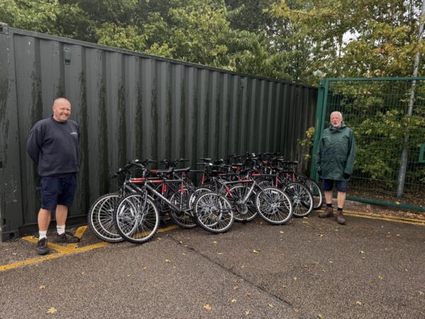 NPAC bikes with volunteers