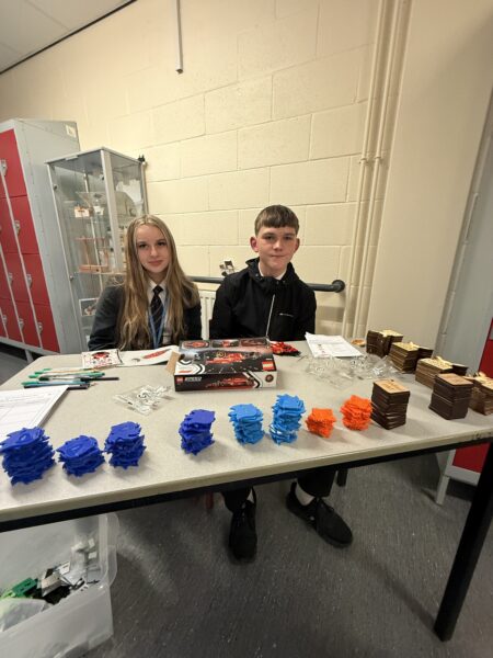 Two students with activity