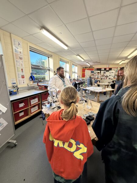 DT classroom and teacher