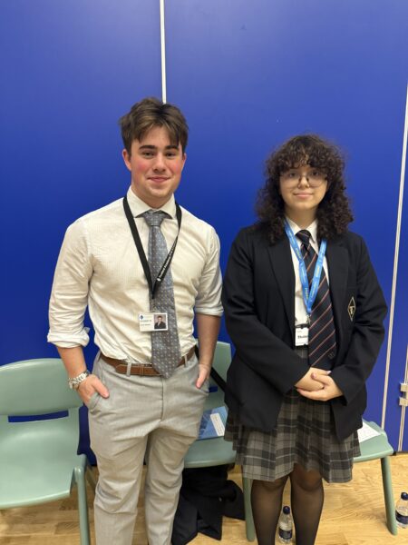 two student speakers