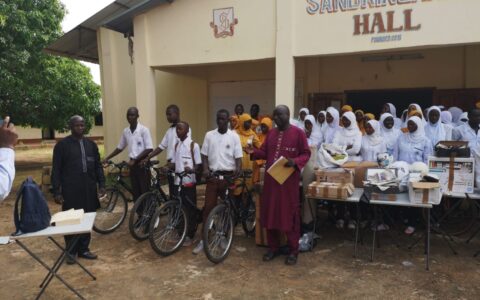 Gambia school with Tuxford bikes