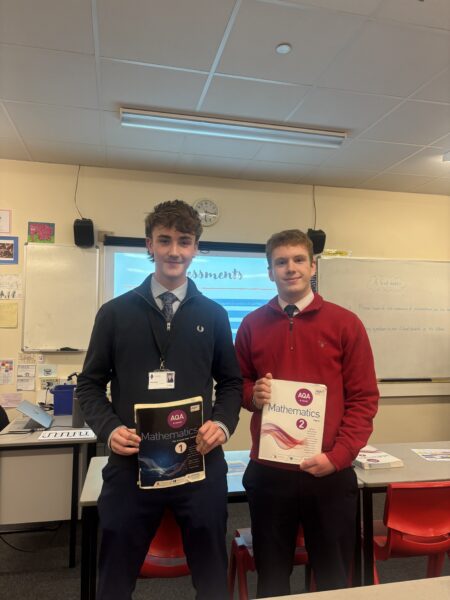 two male post 16 maths students
