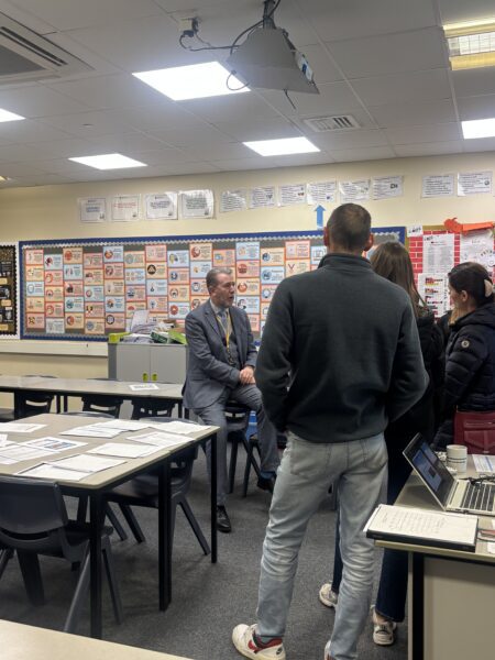 parents and students in post 16 business class