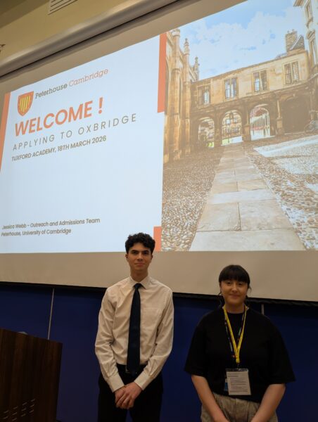 P16 students and outreach officer