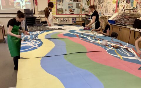 Post 16 art students create school mural